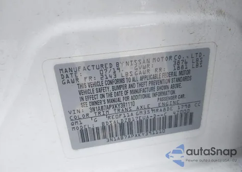 2019 Nissan Sentra Sv from USA, damaged, VIN 3N1AB7APXKY391110